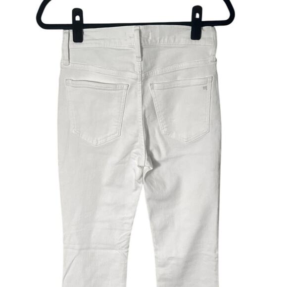 NWT Madewell Mid-Rise Kick Out Crop Jeans in Pure White Size 26 - Picture 12 of 15